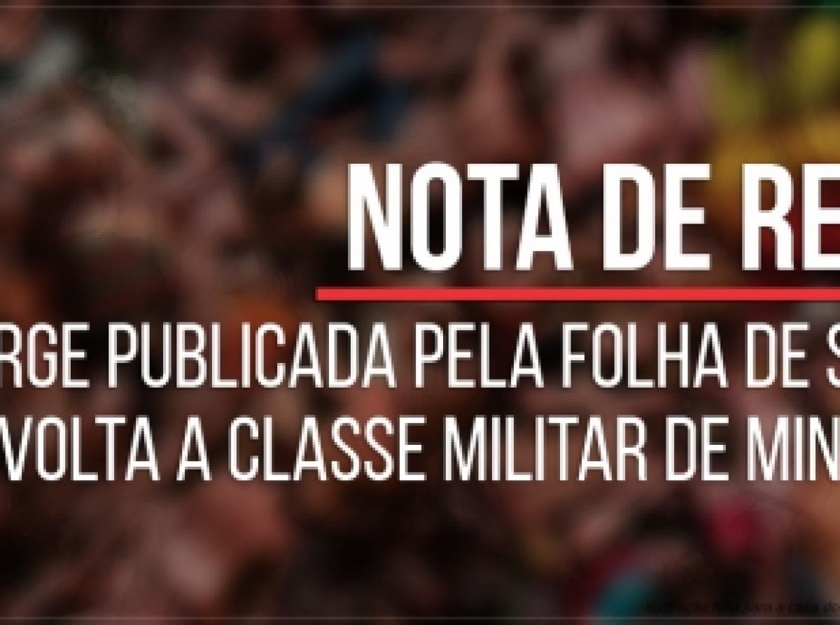 ASPRA/PMBM REPUDIA CHARGE PUBLICADA EM PORTAL DE FOLHA DE SÃO PAULO