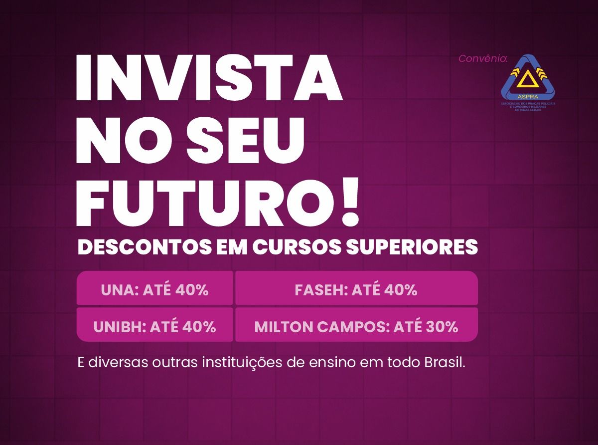 Até 50% de desconto para sócios ASPRA em instituições de ensino conveniadas