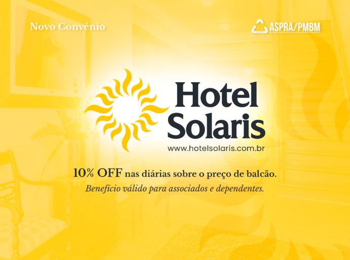 ASPRA firma convênio com o Hotel Solaris e garante desconto exclusivo para associados