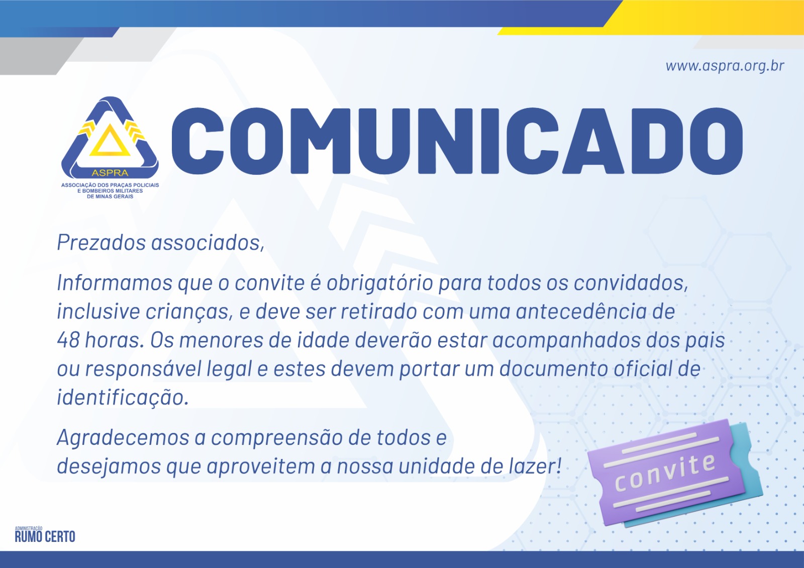 aviso convite